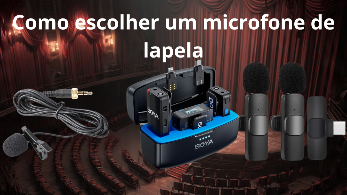 Descubra como escolher um microfone de lapela com dicas completas sobre qualidade de áudio, compatibilidade, tipos, recursos e os melhores modelos para gravações profissionais.